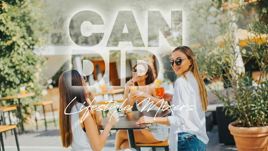 A variety of popular ginger ale-based drinks with a fresh presentation