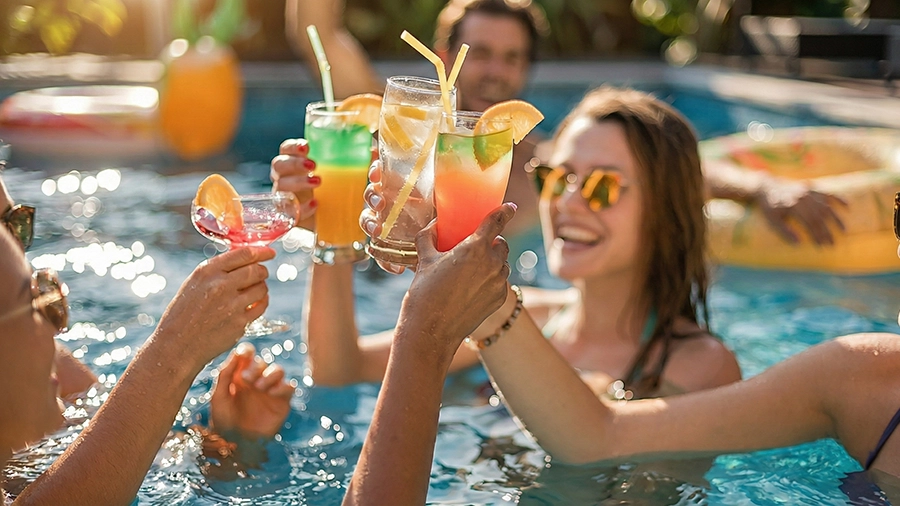 Various spirits paired with tonic water in clean, balanced serves