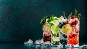 Vibrant homemade mocktails
